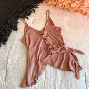 Blush Tank Top with Tie